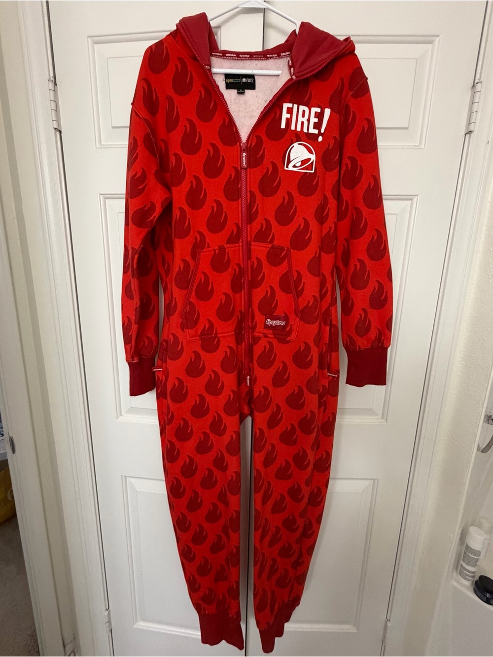 Tipsy Elves x Taco Bell Fire Sauce Adult Unisex Onesie